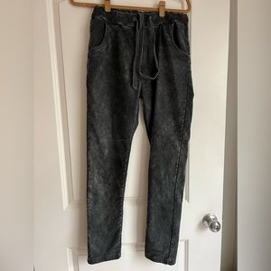 Pant jogger sued look black/ charcoal